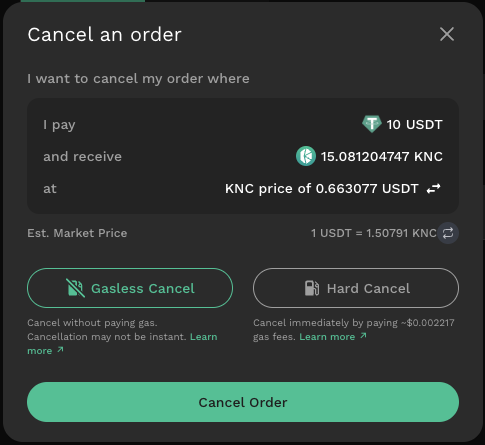 Cancel Your Limit Orders For Free